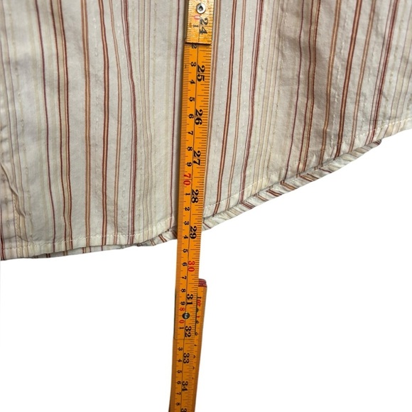 Y2K 90s Preppy Guess Mens Striped Cotton Embroidered Button Down XL - Picture 10 of 12